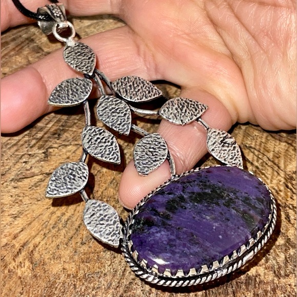4” Charoite Pendant known as “The Transformation Stone” - Picture 4 of 12